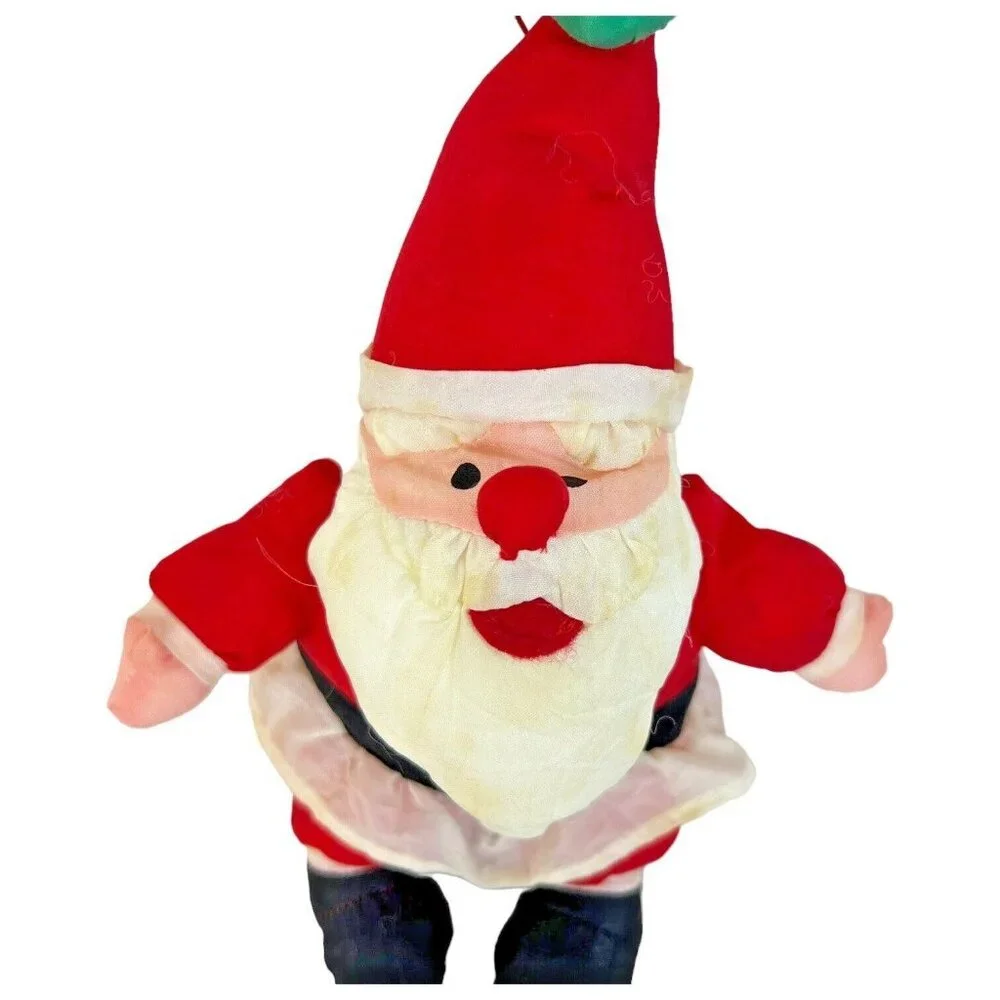 Vintage Kelloggs Corn Flakes Nylon Santa Claus Ornament Sasco 1996‎